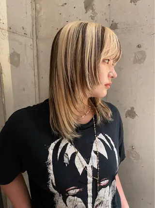 ミディアム カラー sano rikitoのヘアスタイル