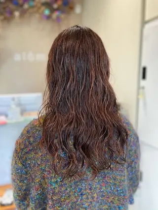 ロング パーマ ボブ/インナーカラー /眉毛/Miyuのヘアスタイル