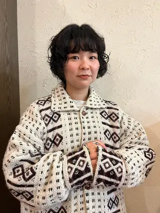 ショート パーマ そね こまちのヘアスタイル