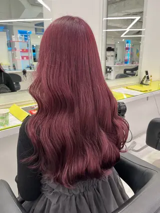ロング カラー ガーリー♡女の子っぽ ヘア♡ピンクカラー♡のヘアスタイル