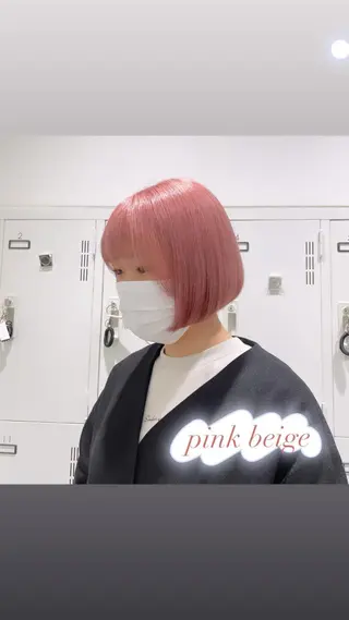 ショート カラー ピンクカラー🎀/ ミルクティー🍼花音のヘアスタイル