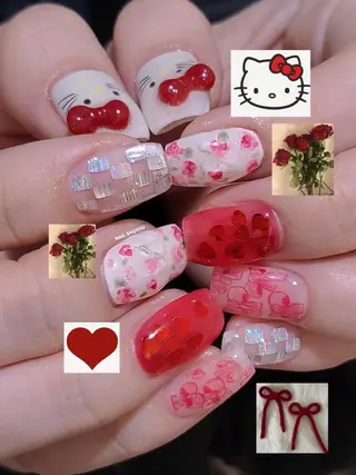 ネイル 3dパーツ/流行り 👧shushu❤️のネイルデザイン