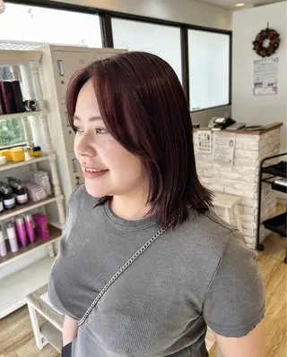 ミディアム カラー 🫧顔周りカット 🫧樫村優香のヘアスタイル