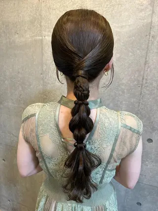 ロング ヘアアレンジ オリーブ/グレージュ 💐🤍理保のヘアスタイル