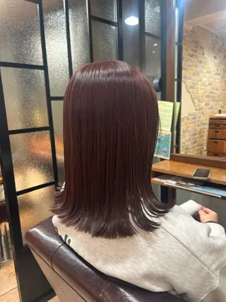 ミディアム 暖色カラー🍒🌷 hitomiのヘアスタイル