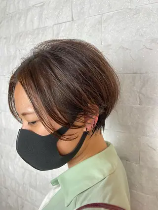 ショート 圧倒的美髪ストレート ツダケイタロウのヘアスタイル