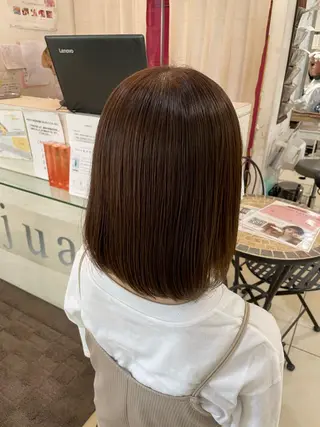 セミロング 【髪質改善カラー】 瀧田嵐士🇰🇷のヘアスタイル