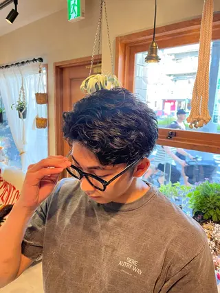 ショート メンズ Lamp所属・🌀メンズパーマ🌀 🐏丸山祐宇🐏のヘアスタイル