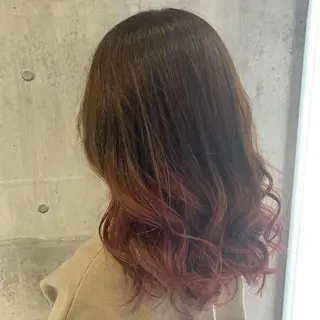 セミロング カラー シールエクステ/渋谷 /ギャル/LIALAのヘアスタイル