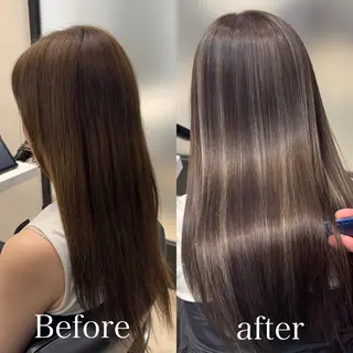 ロング カラー ハイライト／髪質改善 裕樹のヘアスタイル