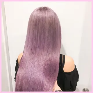 ロング カラー SHIN/レイヤー カット×クロスパーマのヘアスタイル