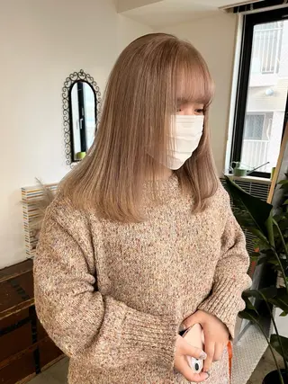 ミディアム カラー 🩷ハイトーン透明感 レイヤー🩷ユリカのヘアスタイル