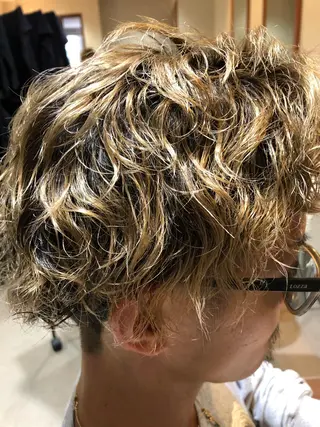 ショート パーマ メンズ 萩原 凌✄﻿のヘアスタイル