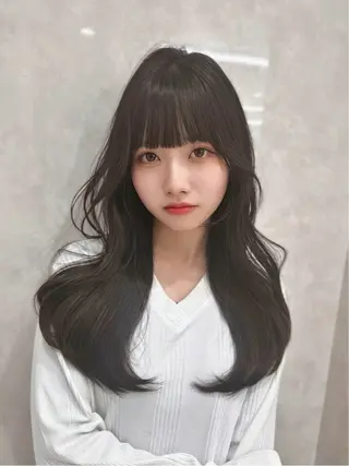 ロング カラー MAEUL luna所属・前髪顔周り/レイヤー 韓国/桔川恒のヘアスタイル