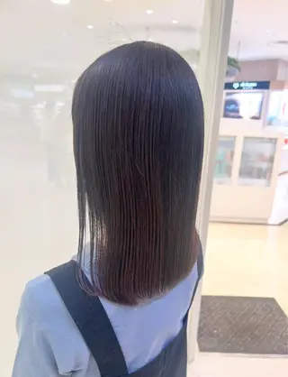 ミディアム カラー 艶質改善/縮毛矯正 ササキナツミのヘアスタイル