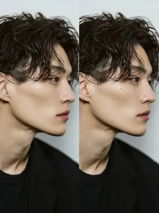 ミディアム カラー パーマ メンズ カラーソムリエ/ メンズ特化/ 宮澤蓮のヘアスタイル