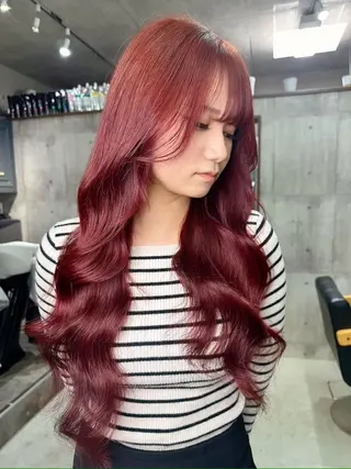 ロング カラー 名古屋のピンク好き かずくん🦩のヘアスタイル