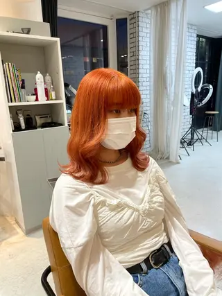 セミロング カラー 大阪韓国ヘア 🦋RINKAのヘアスタイル