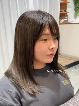 ミディアム カラー レイヤー/顔まわり /亀戸錦糸町/なつきのヘアスタイル