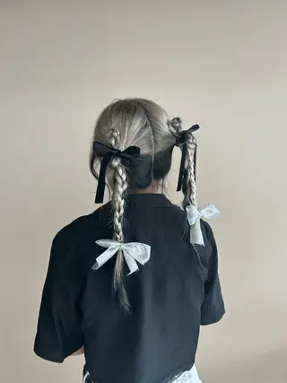 ロング 韓国ヘア/顔周り ヘアセット/加藤優里のヘアスタイル