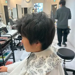 ショート 髪質改善× ハイライト溝江のヘアスタイル