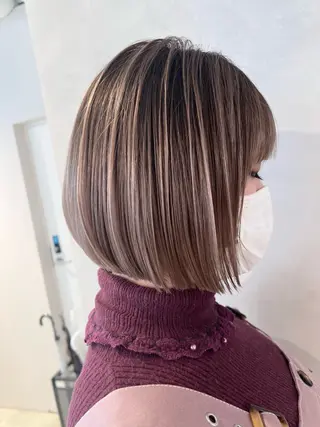 ミディアム 渋谷ハイトーン/ デザインカラー阿部のヘアスタイル