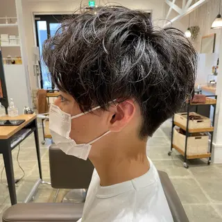パーマ メンズ 細沼 葵のヘアスタイル