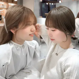 ミディアム 縮毛矯正/韓国ヘア /レイヤー🎀ミズキのヘアスタイル