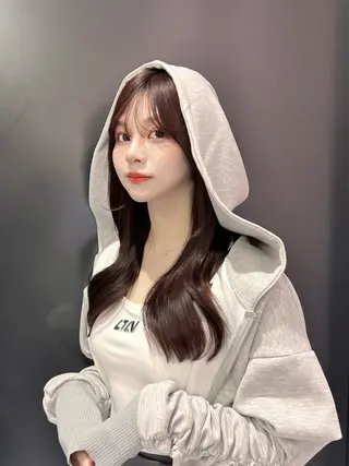 ロング 韓国/縮毛矯正/ カンタのヘアスタイル