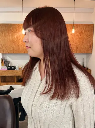 セミロング カラー 暖色/パーマ 🌼クニトウメイのヘアスタイル