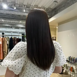 ロング 宇佐美佳／美髪 ストレート/縮毛矯正のヘアスタイル