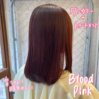 セミロング カラー 暖色艶color / ボブ🦩Rioのヘアスタイル