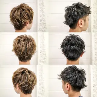 ショート カラー パーマ メンズ 居心地の良さ◎ 明るいお店です◎のヘアスタイル