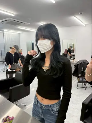 ロング 韓国風カラー/艶髪 🇰🇷💎✨ミズキのヘアスタイル