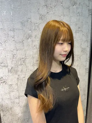 ロング カラー 韓国／うる艶カラー 🐈‍⬛💗miyuのヘアスタイル