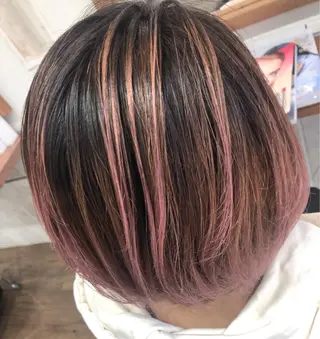 ショート カラー ブリーチ毛縮毛矯正 👑山口のヘアスタイル