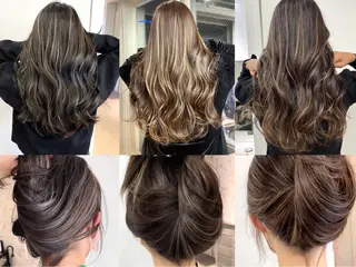 セミロング カラー ヘアアレンジ 🎗秋山勇 /三宮指名No.1のヘアスタイル