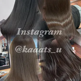 ロング カラー ヘアアレンジ グランルッソ所属・岡山× バレイヤージュカラーのヘアスタイル