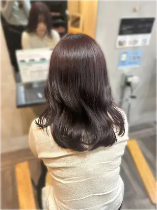ミディアム lafith hair noa上新庄所属・上新庄/かじ ももな/透明感カラーのヘアスタイル