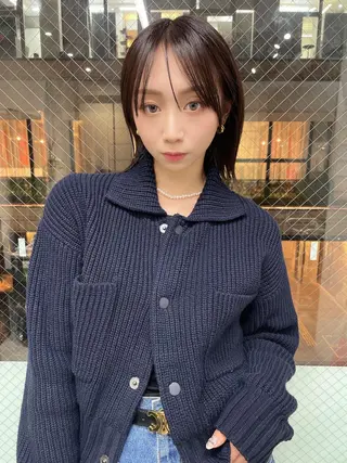 ミディアム カラー 髪質改善will hairdesignのヘアスタイル