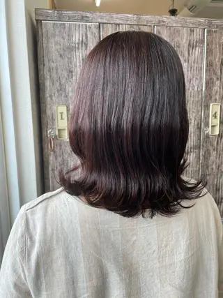 ミディアム カラー パーマ ヘアアレンジ キッズ ネイル マツエク・マツパ N-plants 楓のヘアスタイル