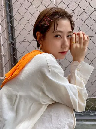 ショート カラー パーマ irwi/イルウィ所属・miku🎀門前仲町 ブリーチ・レイヤーのヘアスタイル