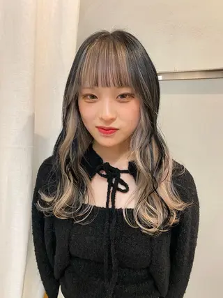 セミロング カラー NIKO/名古屋/ 伏見/花屋併設のヘアスタイル