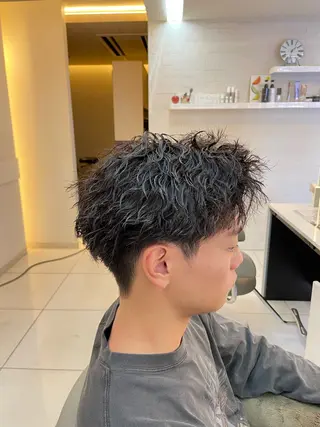 パーマ メンズ 髪質改善/縮毛/トリ ートメント/平野広大のヘアスタイル