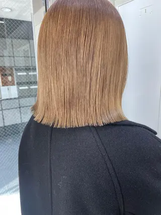 ミディアム まいか🤎髪質改善 ミルクティーボブ🎀のヘアスタイル