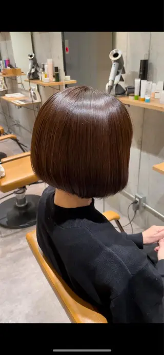 ショート カラー 葉月/ボブ/ 透明感カラー／中目黒のヘアスタイル