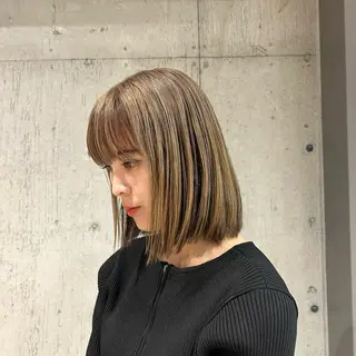 ミディアム カラー 🎀ハイトーン/艶 カラーKaRin🎀のヘアスタイル