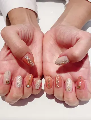 ネイル マジョリカ ブルーのネイルデザイン