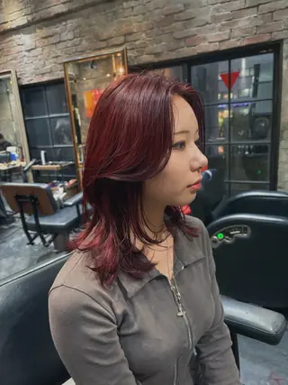 ミディアム レイヤーカット/ 管原久遠のヘアスタイル