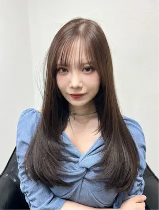 ロング レイヤー/くびれ巻き 三好悠生のヘアスタイル